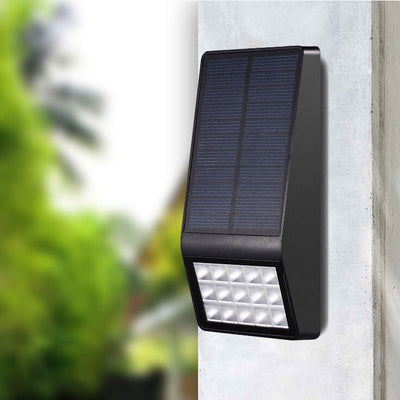 Simple Solar Square Outdoor Fence Wall Sensor Wall Sconce Lamp