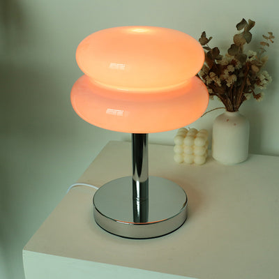Modern Glass Tart Design 1-Light Table Lamp