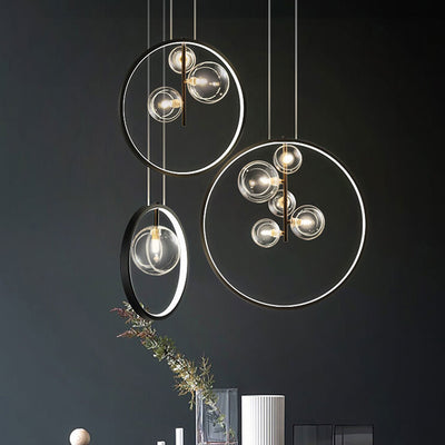 Nordic Simple Iron Art 1/3/5-Light Bubble Chandelier