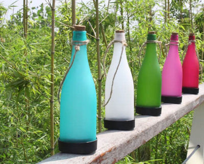 5pcs Solar Wine Bottle Light Outdoor Decoration Plastic LED Hanging Light