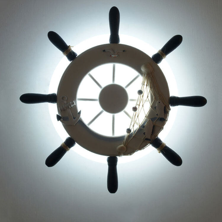 Creative Rudder Acrylic 1-Light LED Wall Sconce Lamp
