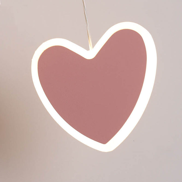 Nordic Creative Heart Shaped LED Pendant Light