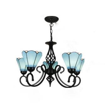 Lustre Européen Créatif en Verre Tiffany 3/5/6/8 Lumières 