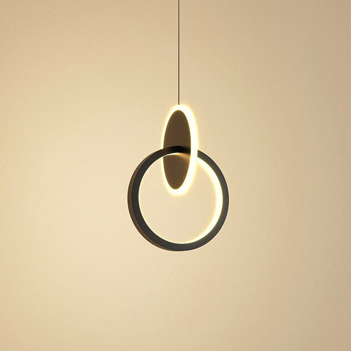 Suspension LED avec boucle noire créative nordique 