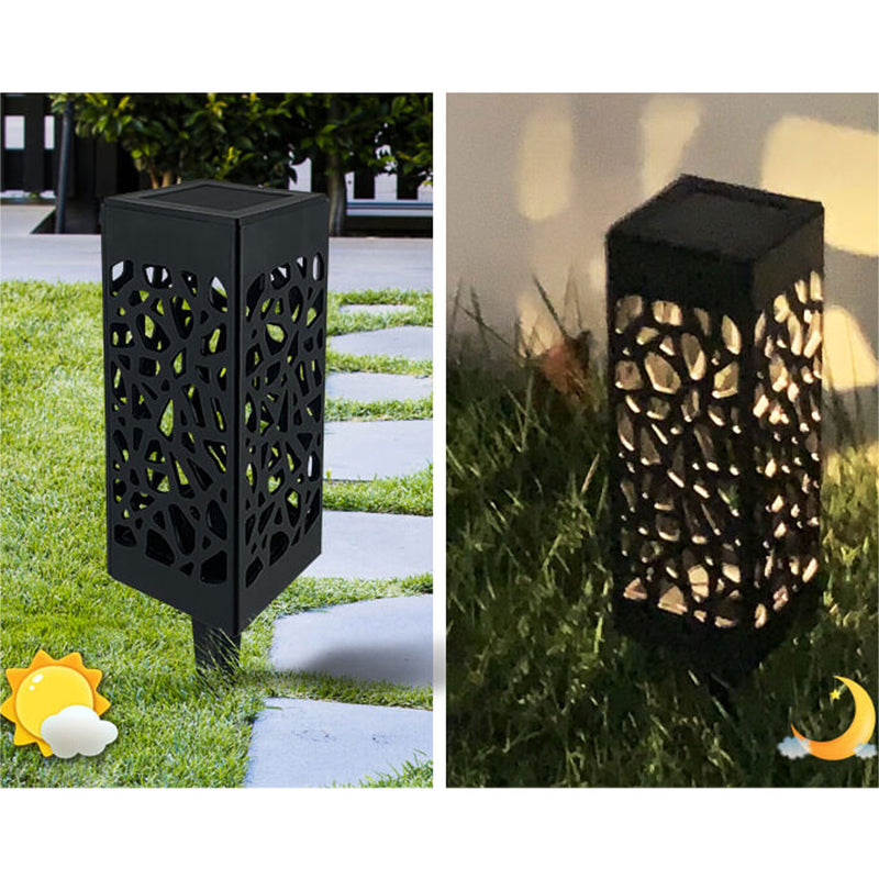 Creative Hollow Square Column LED Outdoor Lawn Ground Insert Landscape Light