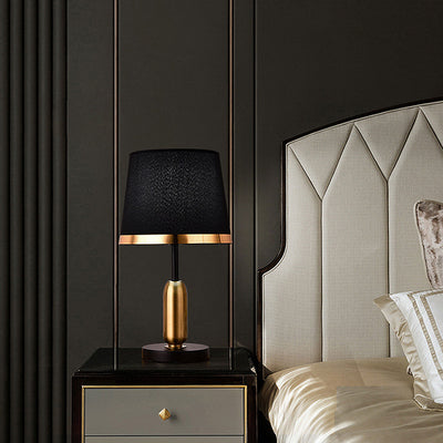 Lampe de Table 1 Lumière en Tissu Rétro Européen 