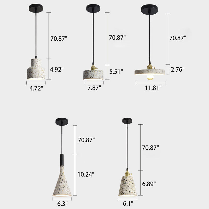 Nordische minimalistische Mühlstein-Hardware Runde 1-Licht-Pendelleuchte