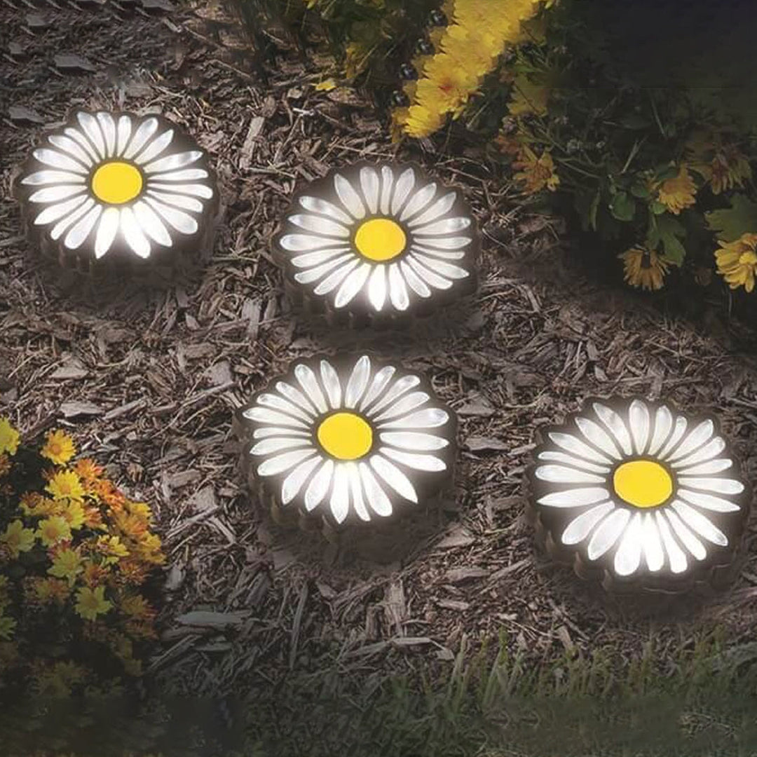 Solarbetriebene kreative Gänseblümchen-Lichterkette für den Außenbereich, Garten- und Landschaftsbeleuchtung 