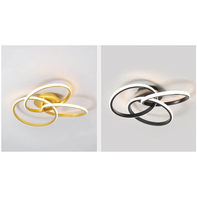 Nordic Light Luxus Ring Gestaffeltes Überlappungsdesign LED-Deckenleuchte 
