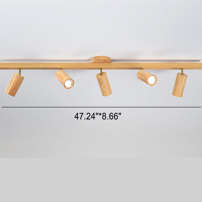 Simple Log Spotlight Track LED Semi-Flush Mount Ceiling Light