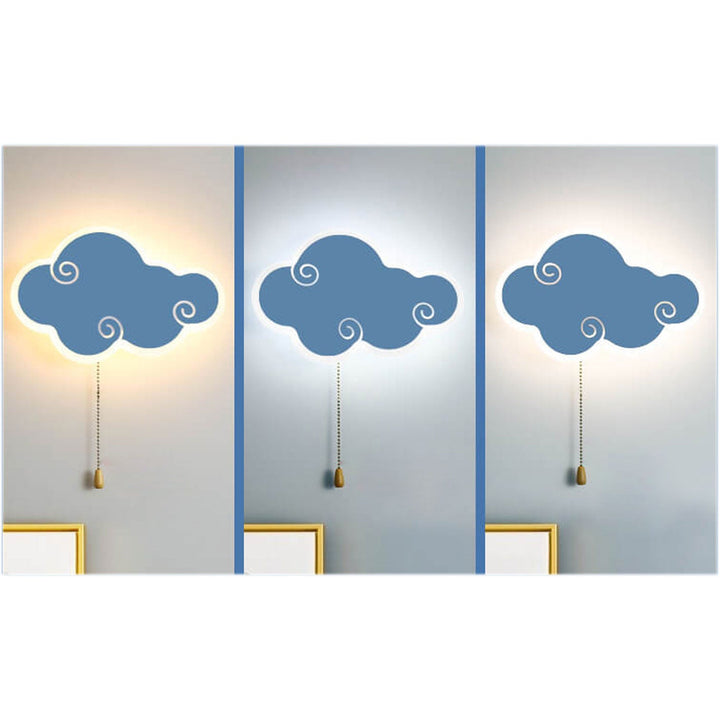Conception de dessin animé de nuage simple nordique moderne applique murale à LED 