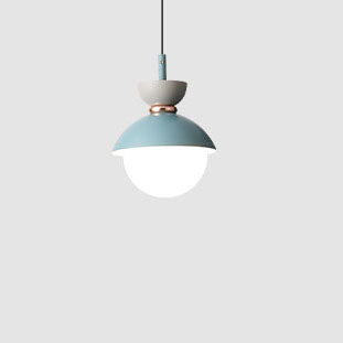 Modern Macaron Metal 1-Light Globe Pendant Light