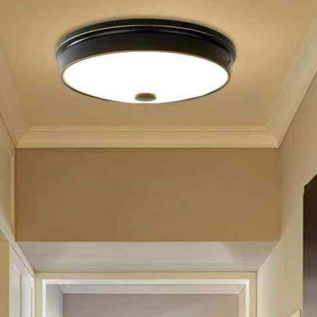 Vintage Luxus Runde Glas LED Deckenleuchte 