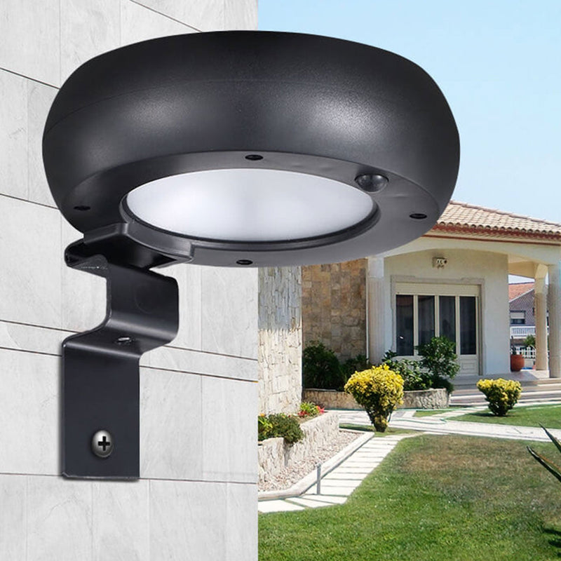 Simple Round Solar Outdoor Waterproof Wall Sconce Lamp