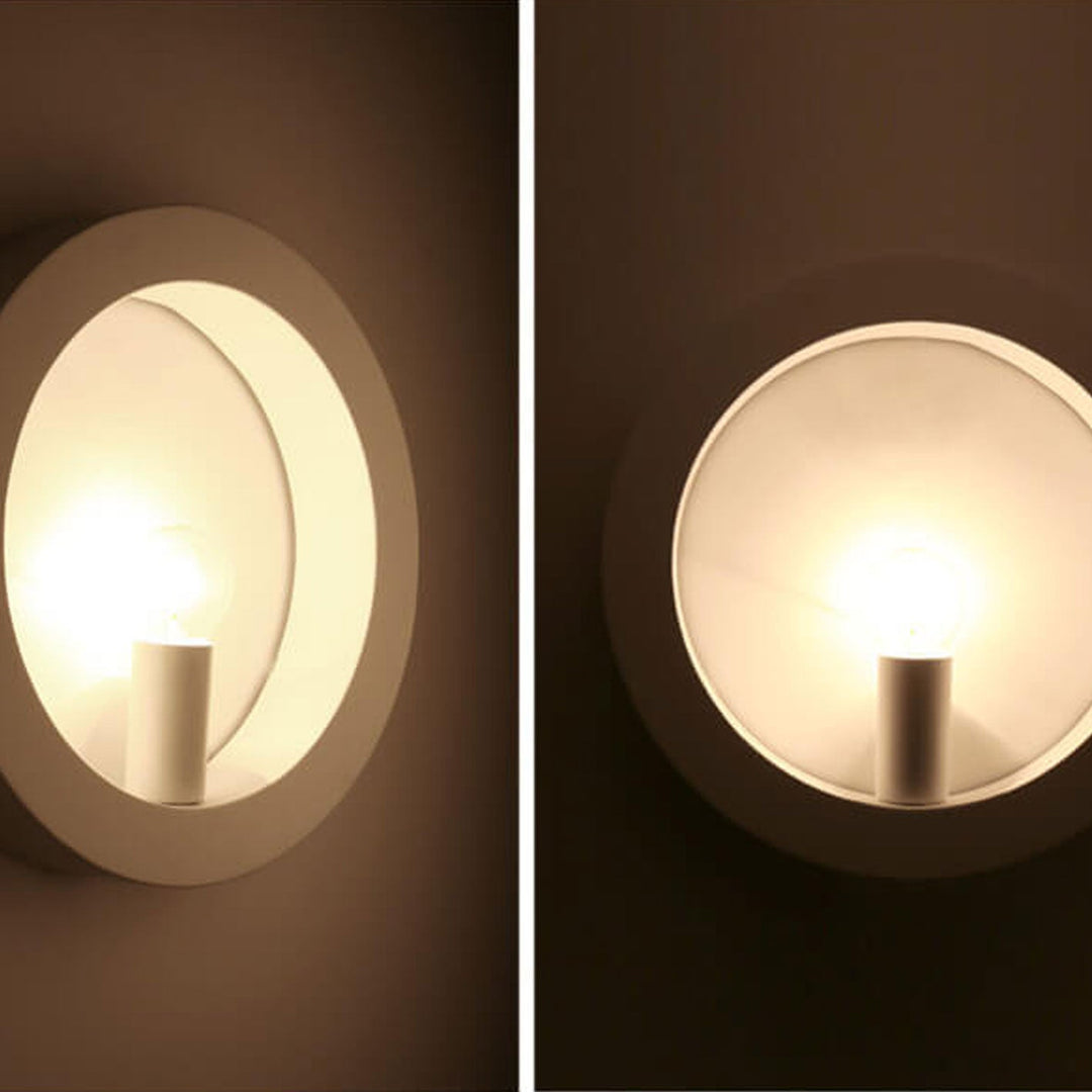 Moderne kreative quadratische/runde Wandleuchte aus Eisen mit 1 Flamme für das Schlafzimmer 