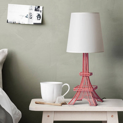 Modern Creative Eiffel Tower Fabric 1-Light Table Lamp