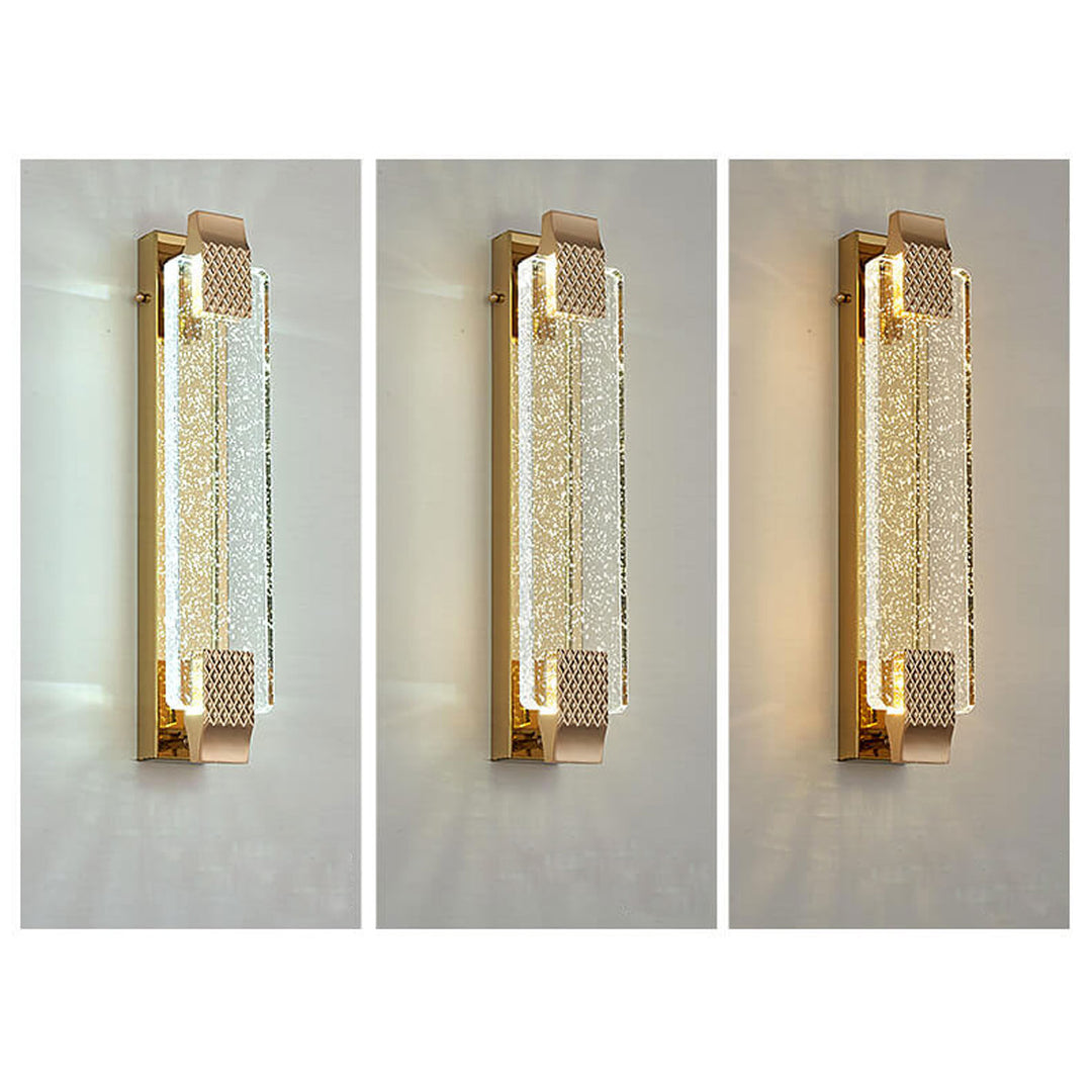 Modern Luxury Bubble Crystal Square Alloy LED Wall Sconce Lamp
