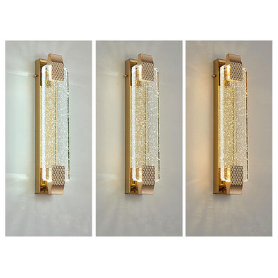 Modern Luxury Bubble Crystal Square Alloy LED Wall Sconce Lamp