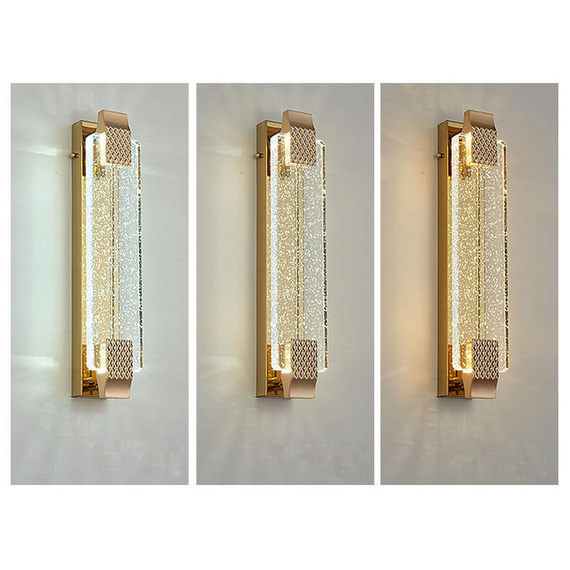 Modern Luxury Bubble Crystal Square Alloy LED Wall Sconce Lamp