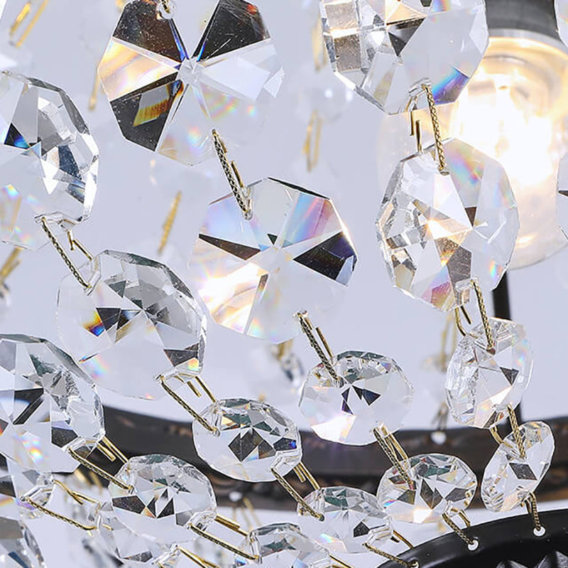 Industrielle Eisenkristall-Pendelleuchte Dekorative 1-Licht-Pendelleuchte 
