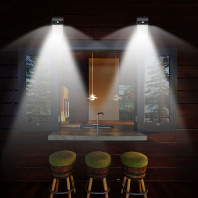 Lampe murale à détecteur solaire LED carrée pour jardin extérieur 