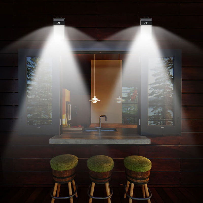 Lampe murale à détecteur solaire LED carrée pour jardin extérieur 
