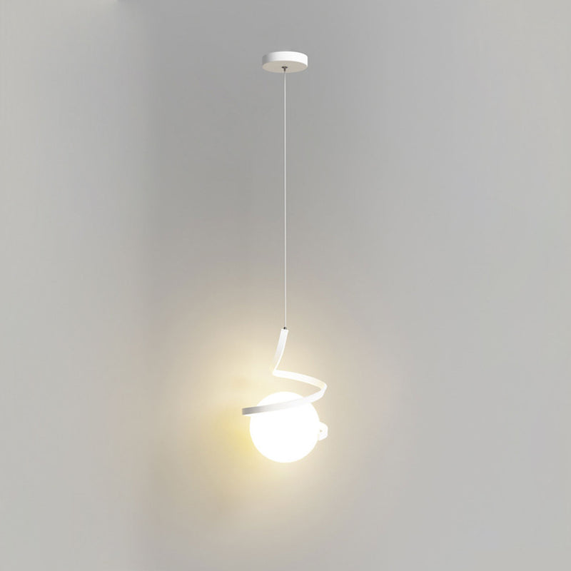 Modern Minimalist Wrought Iron LED Pendant Light