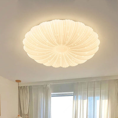 Modern Minimalist Shell Acrylic Round LED Flush Mount Ceiling Light