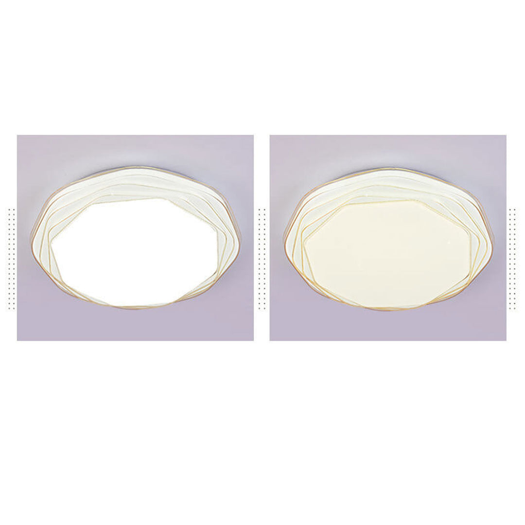 Modern Minimalist Creative Round LED Wrought Iron Flush Mount Ceiling Light
