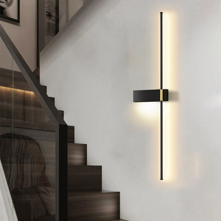 Lámpara de Aplique de Pared LED de Línea Larga de Hierro y Acrílico Minimalista Moderna 