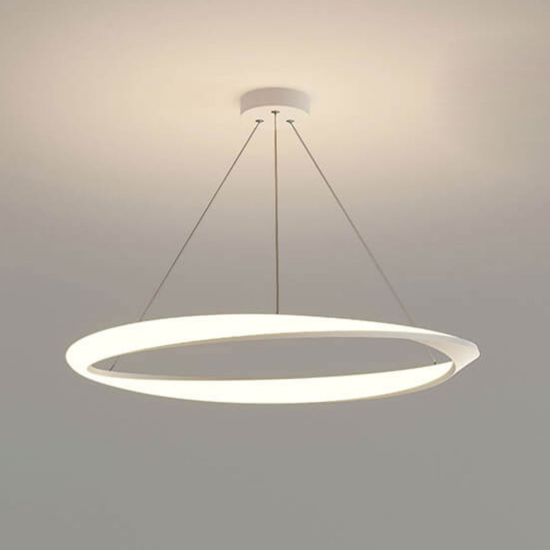 Lámpara colgante LED redonda de aluminio de lujo nórdico 