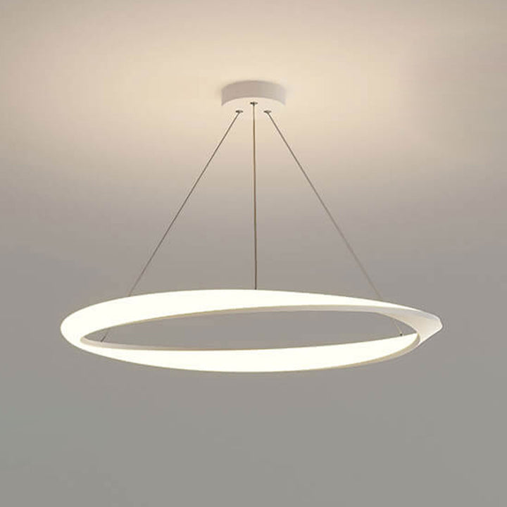 Lámpara colgante LED redonda de aluminio de lujo nórdico 