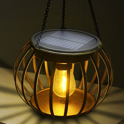 Solar Pumpkin Lantern Design LED Outdoor Hanging Decorative Light