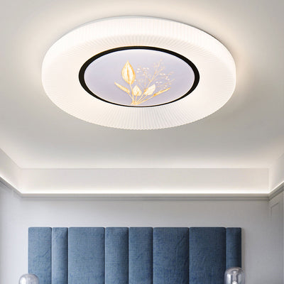Modern Minimalist Round Painted Acrylic LED Flush Mount Ceiling Light