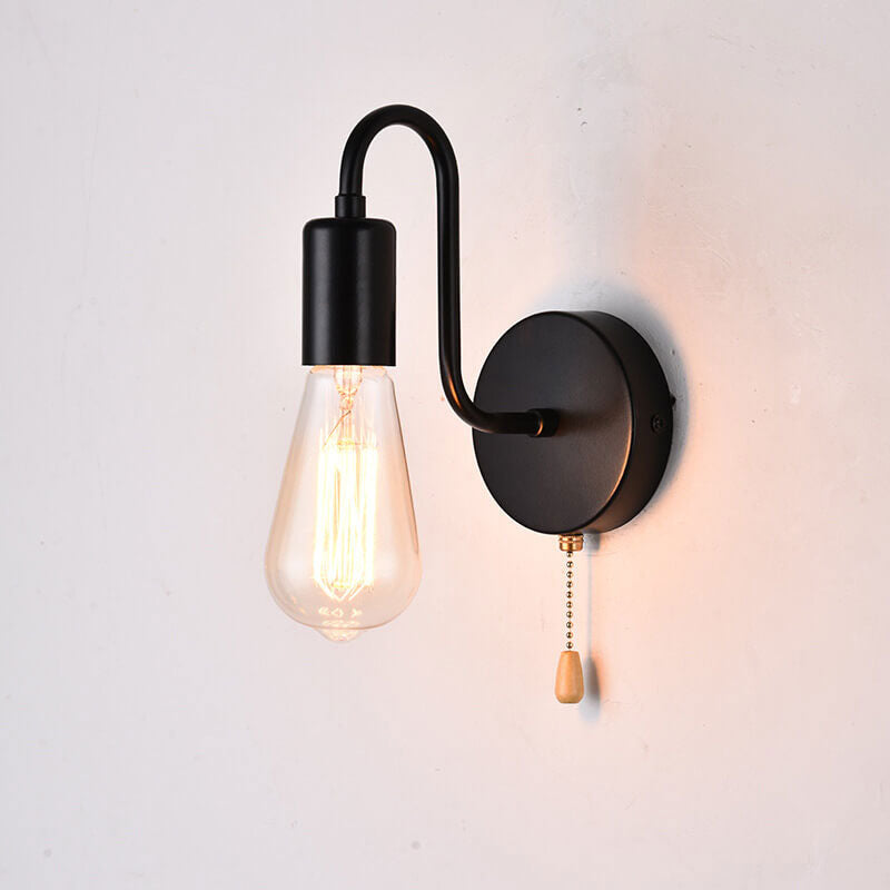 Nordisches industrielles Reißverschluss-Design 1-Licht-Wandleuchte 