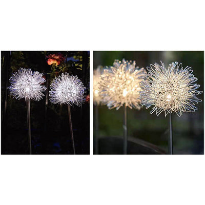 Solar-Löwenzahn-Aluminiumdraht-Kugel-Licht-LED im Freien wasserdichtes leuchtendes Garten-Einsatz-Boden-Landschaftslicht 