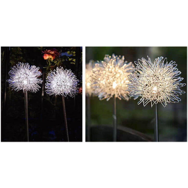Solar-Löwenzahn-Aluminiumdraht-Kugel-Licht-LED im Freien wasserdichtes leuchtendes Garten-Einsatz-Boden-Landschaftslicht 