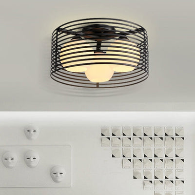 Nordic Creative Iron Round 3-Light Flush Mount Ceiling Light