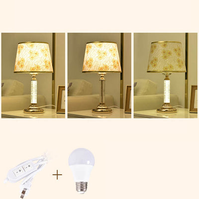 Lampe de Table 1 Lumière à Télécommande Réglable en Luminosité Cristal Européen 