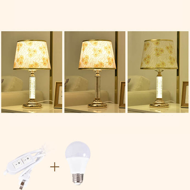 Lampe de Table 1 Lumière à Télécommande Réglable en Luminosité Cristal Européen 