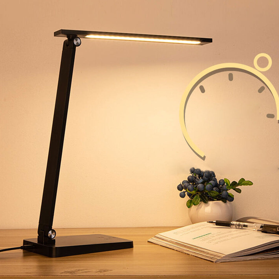 Lampe de bureau LED en aluminium pliable créative avec variateur tactile 