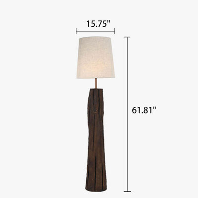 Tiffany Fabric Upright Resin 1-Light Standing Floor Lamp