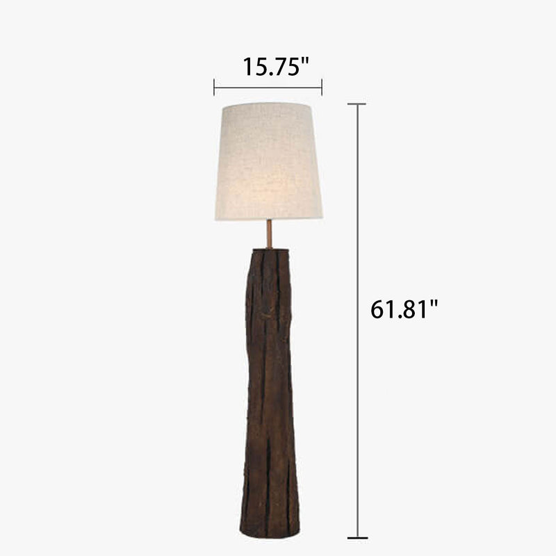 Tiffany Fabric Upright Resin 1-Light Standing Floor Lamp