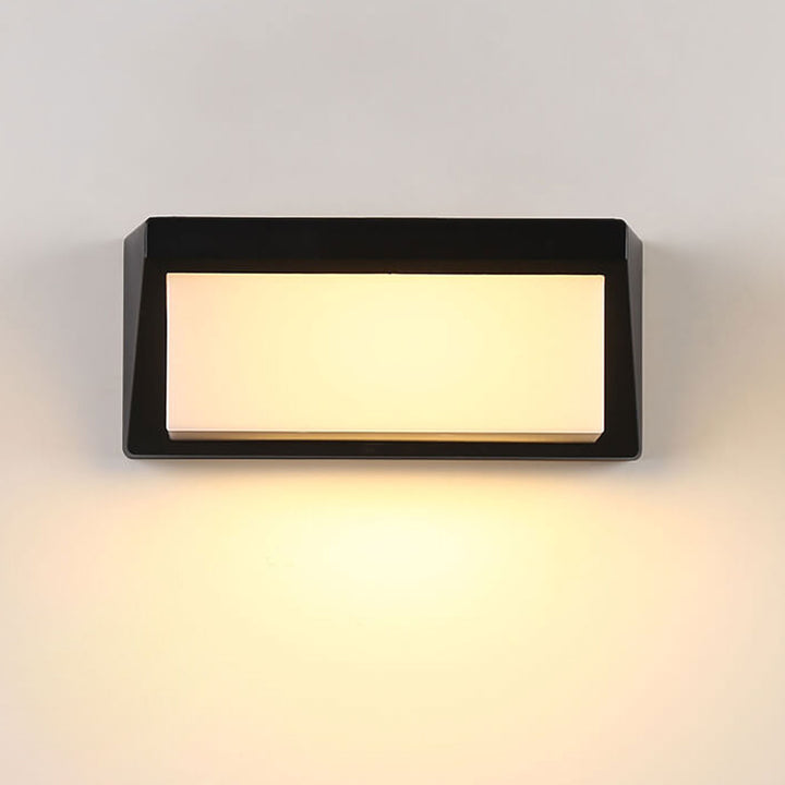 Lámpara de Aplique de Pared LED a Prueba de Agua para Exteriores con Geometría Cuadrada Solar Moderna 