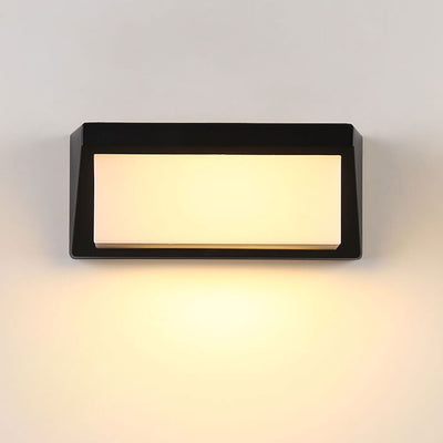 Modern Solar Square Geometry Outdoor Waterproof LED Wall Sconce Lamp