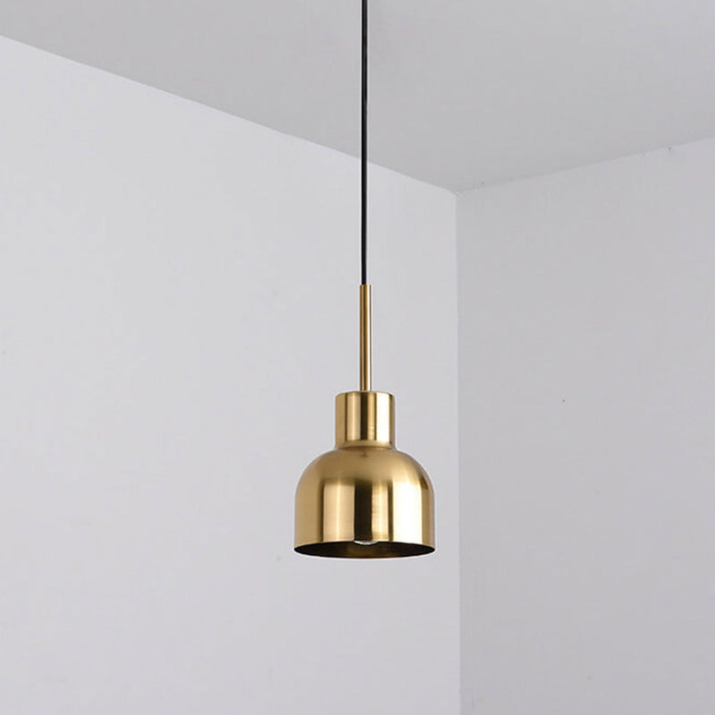 Industrial Iron Simple Bell Shade Design 1-Light Pendant Light