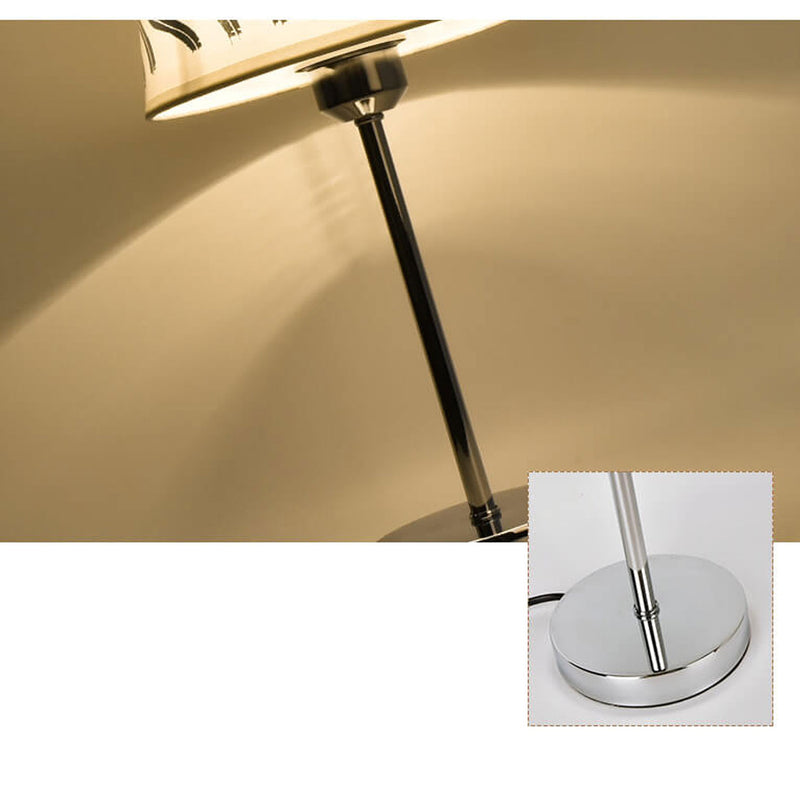 Lampe de table européenne rétro en tissu à 1 lumière 