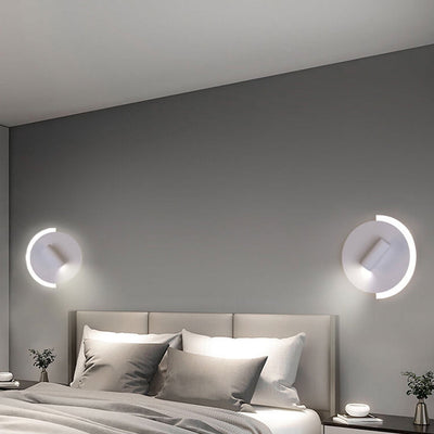 Modern Minimalist Acrylic Disc Spotlight Rotatable LED Wall Sconce Lamp