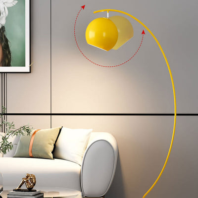 Nordic Minimalist Curved Line Dome 1-Light Standing Floor Lamp