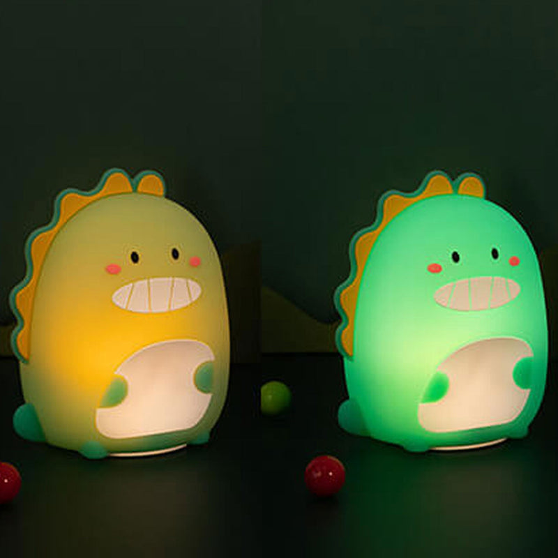 Cartoon kreative Dinosaurier Silikon Pat Nachtlicht Tischlampe
